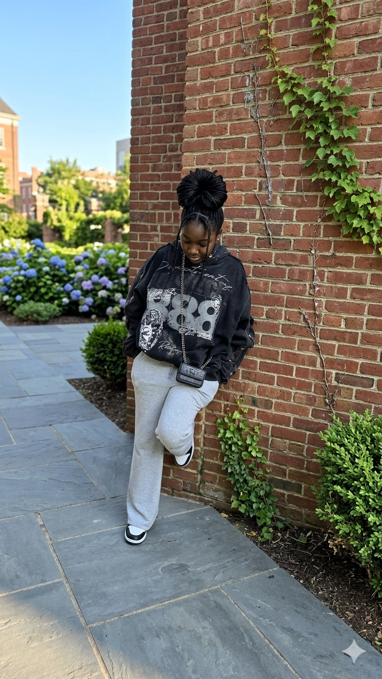 VANTECK BUTTON RHINESTONE 888 HOODIE